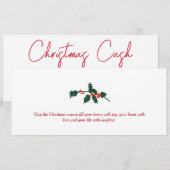 Christmas Cash Money Cadeaubon Voucher (Voorkant / Achterkant)