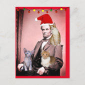 CHRISTMAS CAT ABRAHAM LINCOLN CATS Briefkaarten (Voorkant)