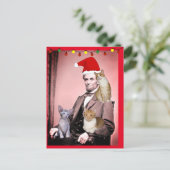 CHRISTMAS CAT ABRAHAM LINCOLN CATS Briefkaarten (Staand voorkant)