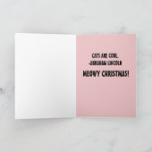 CHRISTMAS CAT ABRAHAM LINCOLN CATS WENSKAARTEN BEDANKKAART (Binnen)