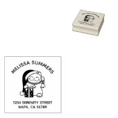 Christmas Cat Arch Address Rubberstempel (Gestempeld)