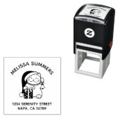 Christmas Cat Arch Address Zelfinktende Stempel (In situ)