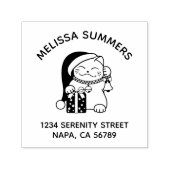 Christmas Cat Arch Address Zelfinktende Stempel (Design)