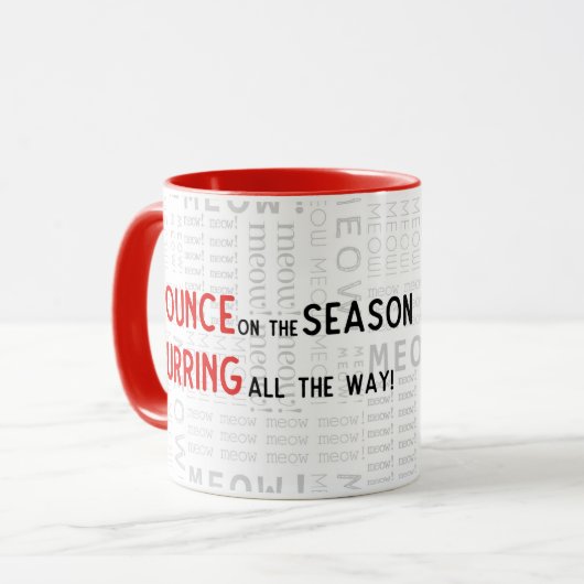 Christmas Cat Black Bombay ras Mok (Voorkant links)