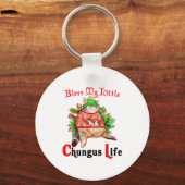 Christmas Cat Bless My Little Funny Cat Life Cat M Sleutelhanger (Voorkant)