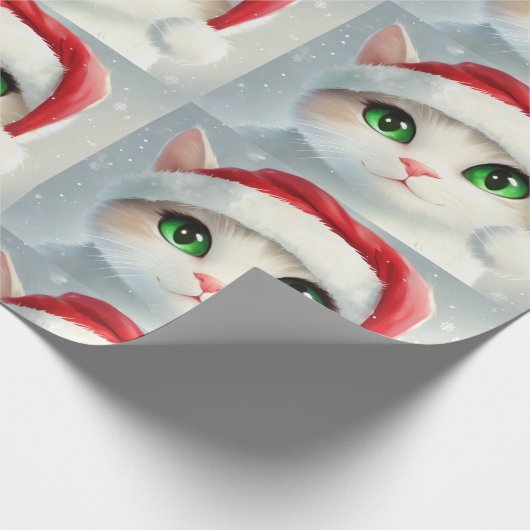 Christmas Cat  Cadeaupapier (Hoek)