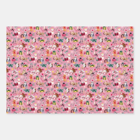 CHRISTMAS CAT CHAOS INPAKPAPIER VEL (Voorkant 3)