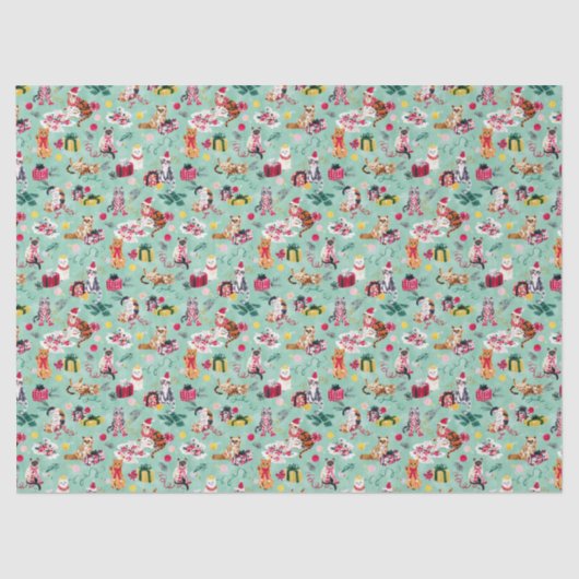 CHRISTMAS CAT CHAOS TISSUEPAPIER (Voorkant)