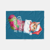 Christmas Cat _ Christmas At Grandma Cat _ Cute Ca Fleece Deken (Voorkant (Horizontaal))