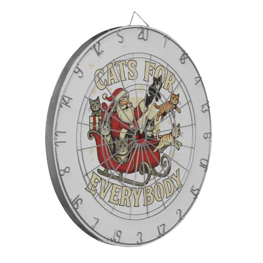 Christmas Cat Dartbord (Voorkant Links)