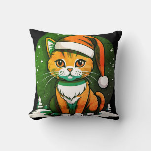 Christmas Cat Design: Schattigee en feestelijke va Kussen