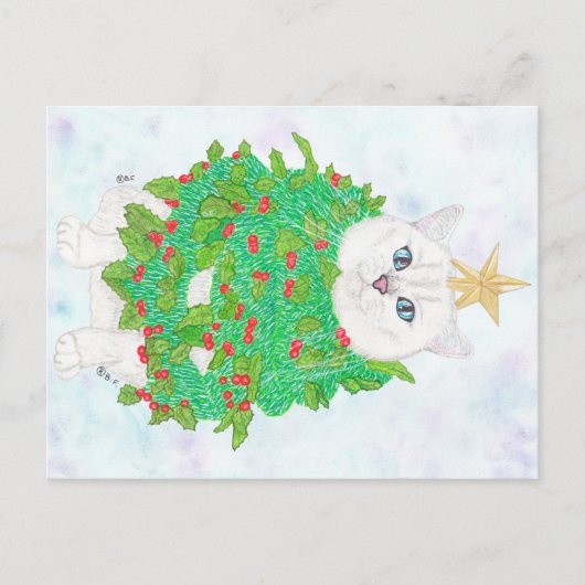 CHRISTMAS CAT FEESTDAGENKAART (Voorkant)