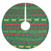 Christmas Cat Furries Kerstboom Rok (Voorkant)