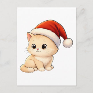 Christmas Cat Greeting Card Briefkaart