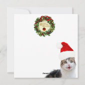 CHRISTMAS CAT, Grooved Feestdagenkaart (Achterkant)
