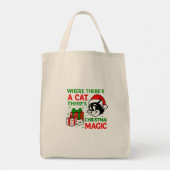Christmas Cat Handy Holiday Carryall for Cat Lover Tote Bag (Achterkant)