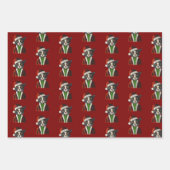 Christmas Cat in Santa Claus Coat Sweater Hat Inpakpapier Vel (Voorkant 3)