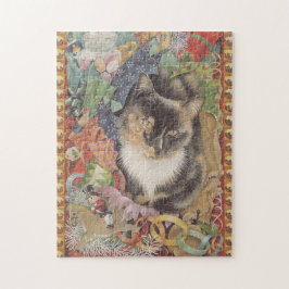 CHRISTMAS CAT JIG SAW PUZZZLE LEGPUZZEL