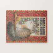 CHRISTMAS CAT JIG SAW PUZZZLE LEGPUZZEL (Horizontaal)