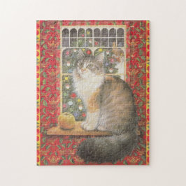 CHRISTMAS CAT JIG SAW PUZZZLE LEGPUZZEL
