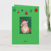 Christmas Cat Kaart (Achterkant)