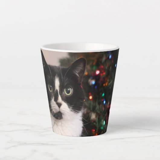Christmas Cat Latte Mok (Voorkant)