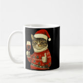 Christmas Cat Likes Cute Cat Drinking Wine With Sa Koffiemok (Links)