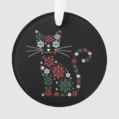 Christmas Cat Made up Snowflakes Funny Cats Ornament (voorkant)