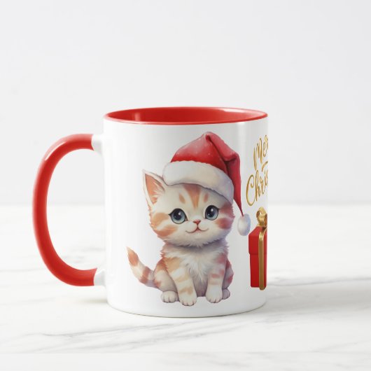 Christmas Cat Mok - Vrolijk kerstfeest (Links)