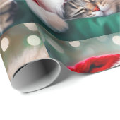 Christmas Cat Nap Cadeaupapier (Rol Hoek)