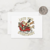 Christmas Cat Notitiekaartje (Voorkant / Achterkant in situ)