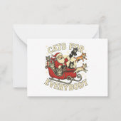 Christmas Cat Notitiekaartje (Voorkant)