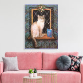CHRISTMAS CAT PAINTING CANVAS AFDRUK (Insitu (Woonkamer))