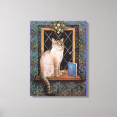 CHRISTMAS CAT PAINTING CANVAS AFDRUK (Voorkant)