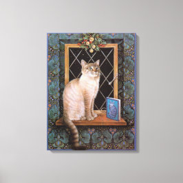 CHRISTMAS CAT PAINTING CANVAS AFDRUK