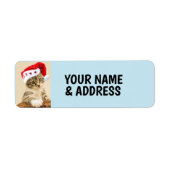 CHRISTMAS CAT RETURN ADRES ETIKETTERS ETIKET (Voorkant)