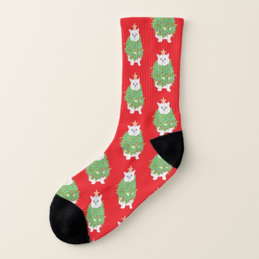 CHRISTMAS CAT SOKKEN (Links - buitenkant)