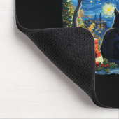 Christmas Cat Starry Night Van Gogh Santa Winter G Muismat (Hoek)