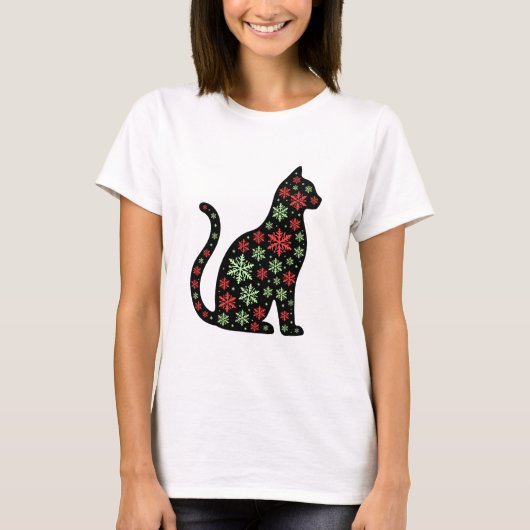 Christmas Cat T-Shirt (Voorkant)