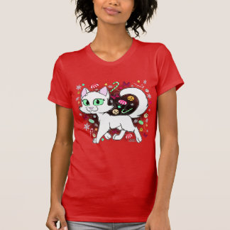Christmas Cat T-Shirt (Red)