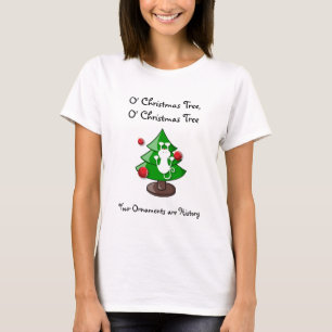 CHRISTMAS CAT T SHIRT VAN VROUWEN