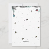 Christmas Cat Veterinaire Vakantie Kaart (Achterkant)