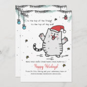 Christmas Cat Veterinaire Vakantie Kaart (Voorkant / Achterkant)