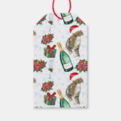 Christmas Cat Winter Celebration Cadeaulabel (Voorkant)