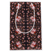 Christmas Cat With Santa Hat Medium Cadeauzakje (Voorkant)