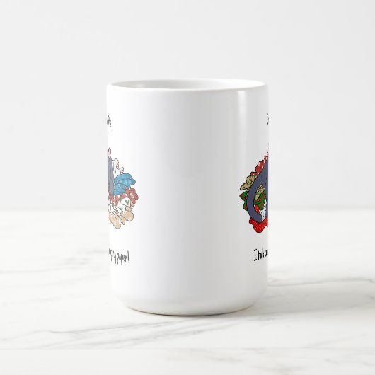 Christmas cat with wrapping paper koffiemok (Center)