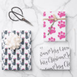 Christmas Cat Wrapping Inpakpapier Vel<br><div class="desc">Dit kerstkatteninpakpapier heeft een schattig waterverf zwarte kattenpatroon met kerstmutsen, roze poten en feestelijke scripttypografie met de woorden "Merry Christmas". Het is de perfecte keuze voor het inpakken van unieke kerstcadeaus voor kattenliefhebbers en vormt een schattige aanvulling op elke kattenliefhebber geschenkset. Of u nu op zoek bent naar katteninpakpapier voor...</div>