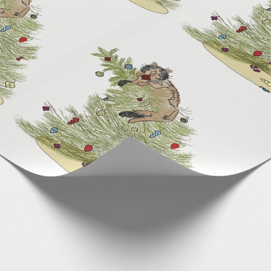 CHRISTMAS CAT WRAPPING PAPER  CADEAUPAPIER (Hoek)