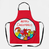 Christmas Cats Apron Schort (Voorkant)