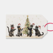 Christmas Cats Cadeaulabel (Voorkant (Horizontaal))